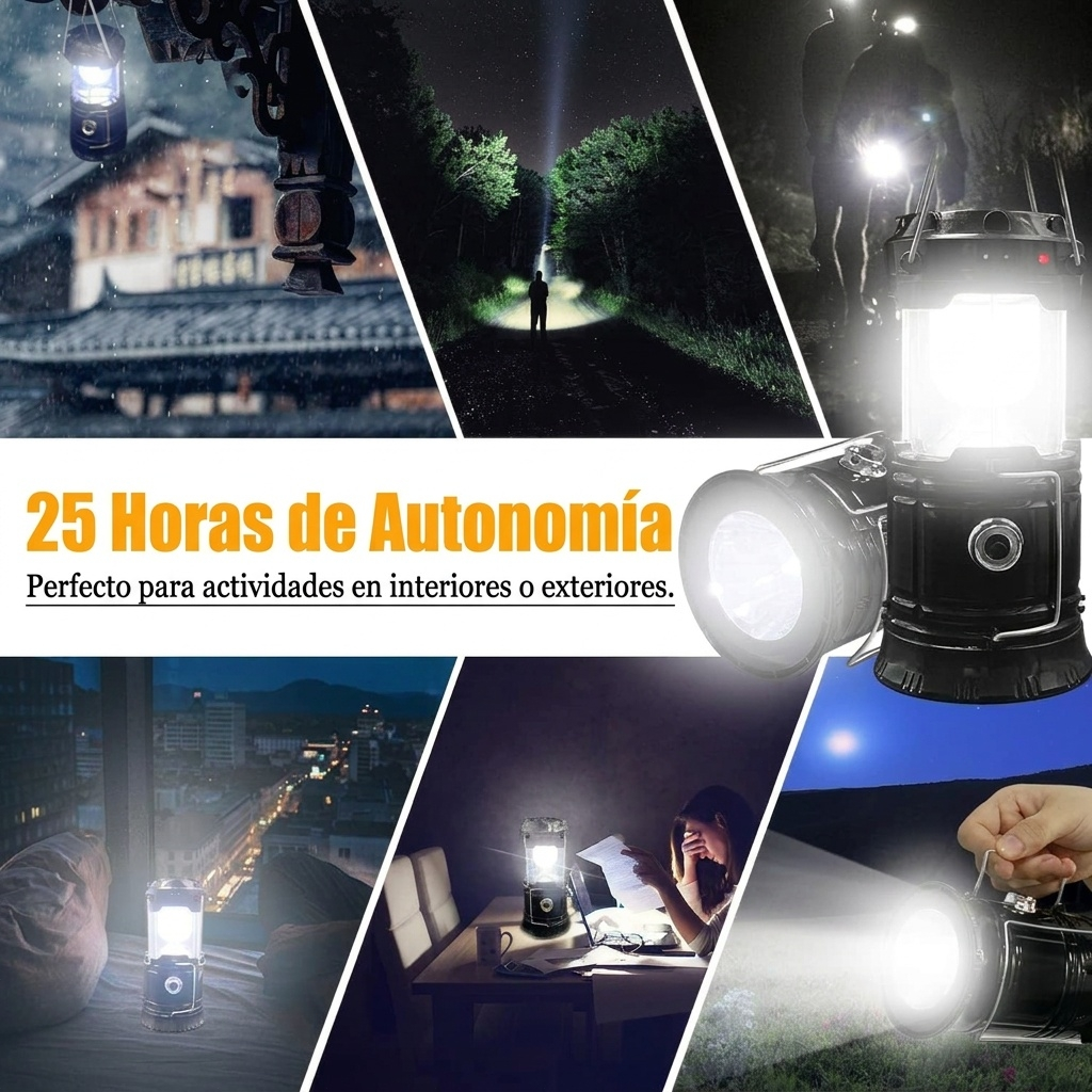 Linterna Solar LED Portátil Multiuso™