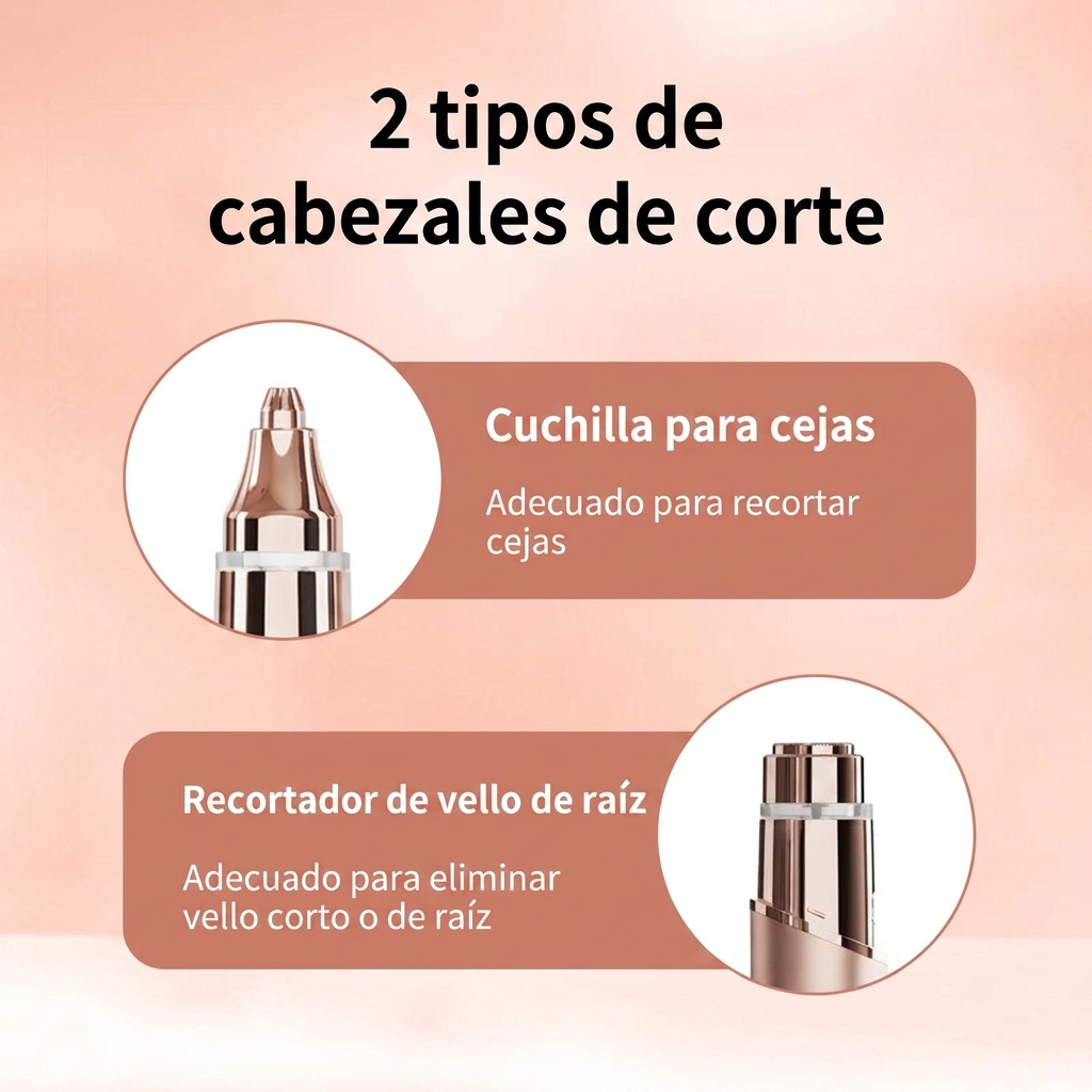 Recortadora Facial y de Cejas 2 en 1 para Mujer™