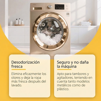 Tabletas Limpiadoras de Lavadora con Eliminación de Olores