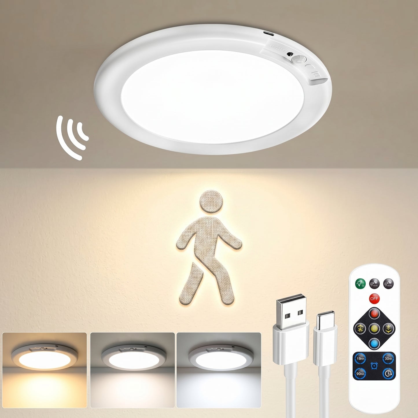 Lámpara LED de Techo con Sensor de Movimiento™