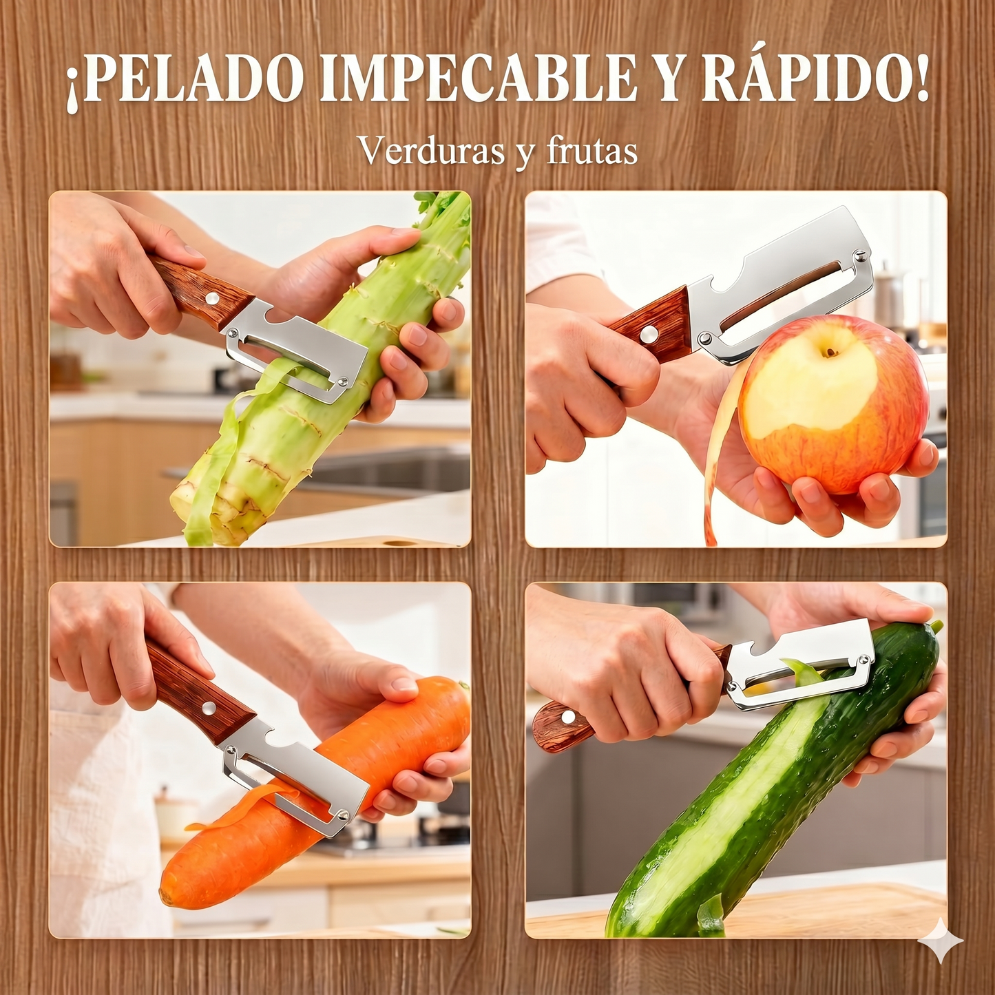Pelador de Frutas y Verduras con Abridor Integrado™
