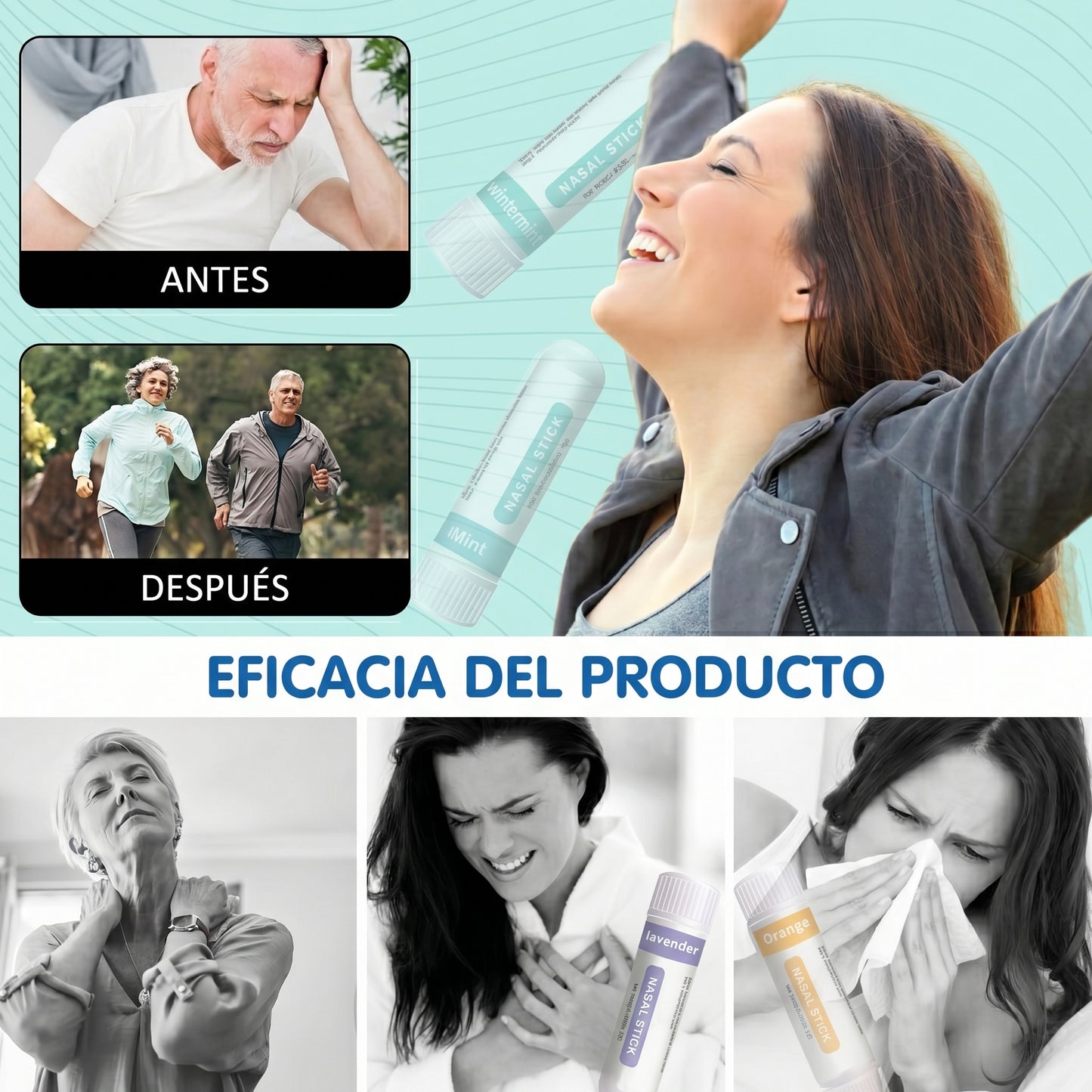 4-Pack Esencias Nasales Herbales™