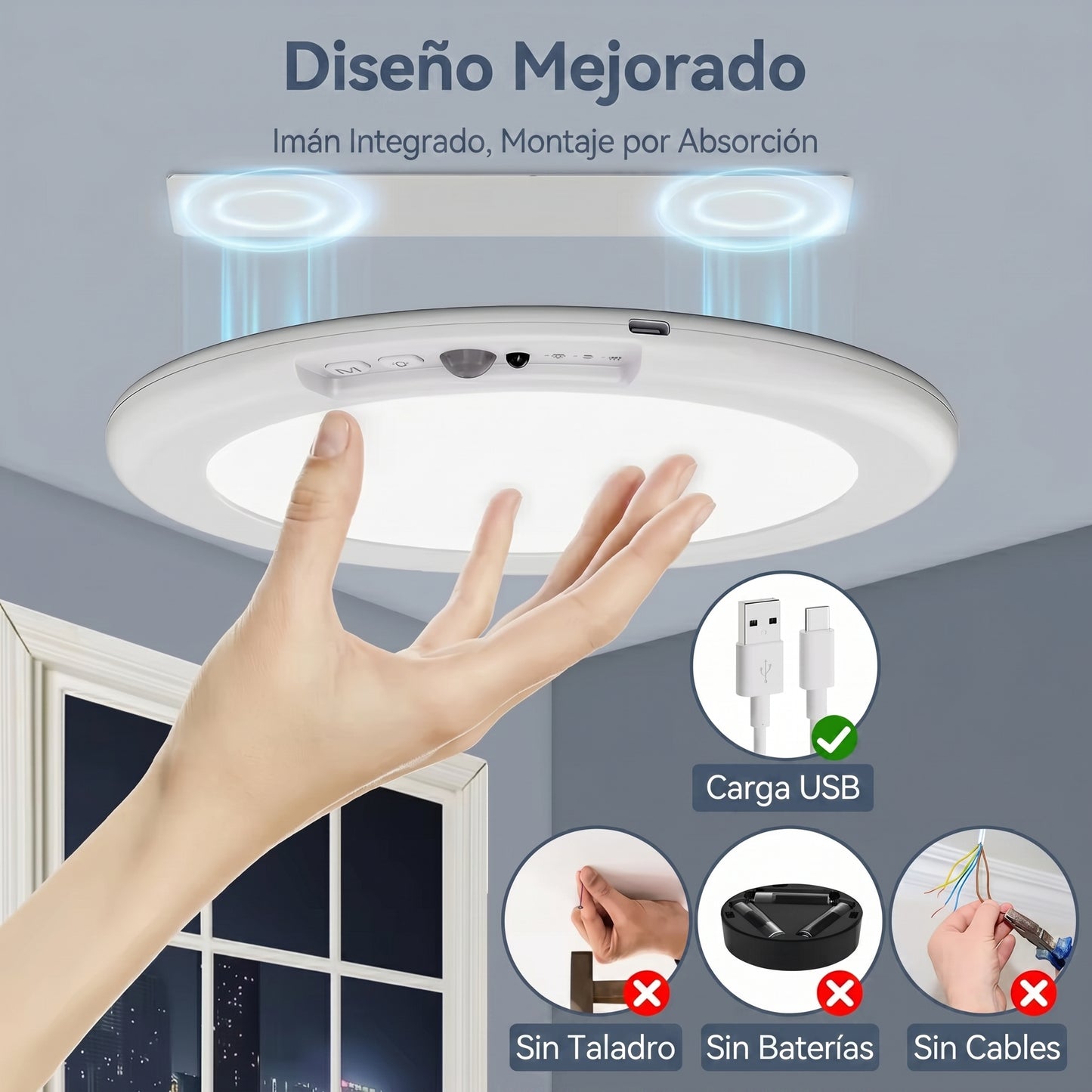 Lámpara LED de Techo con Sensor de Movimiento™