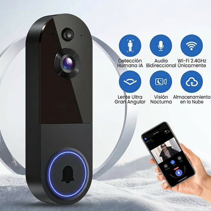Timbre Inteligente con Cámara HD y Detección de Movimiento