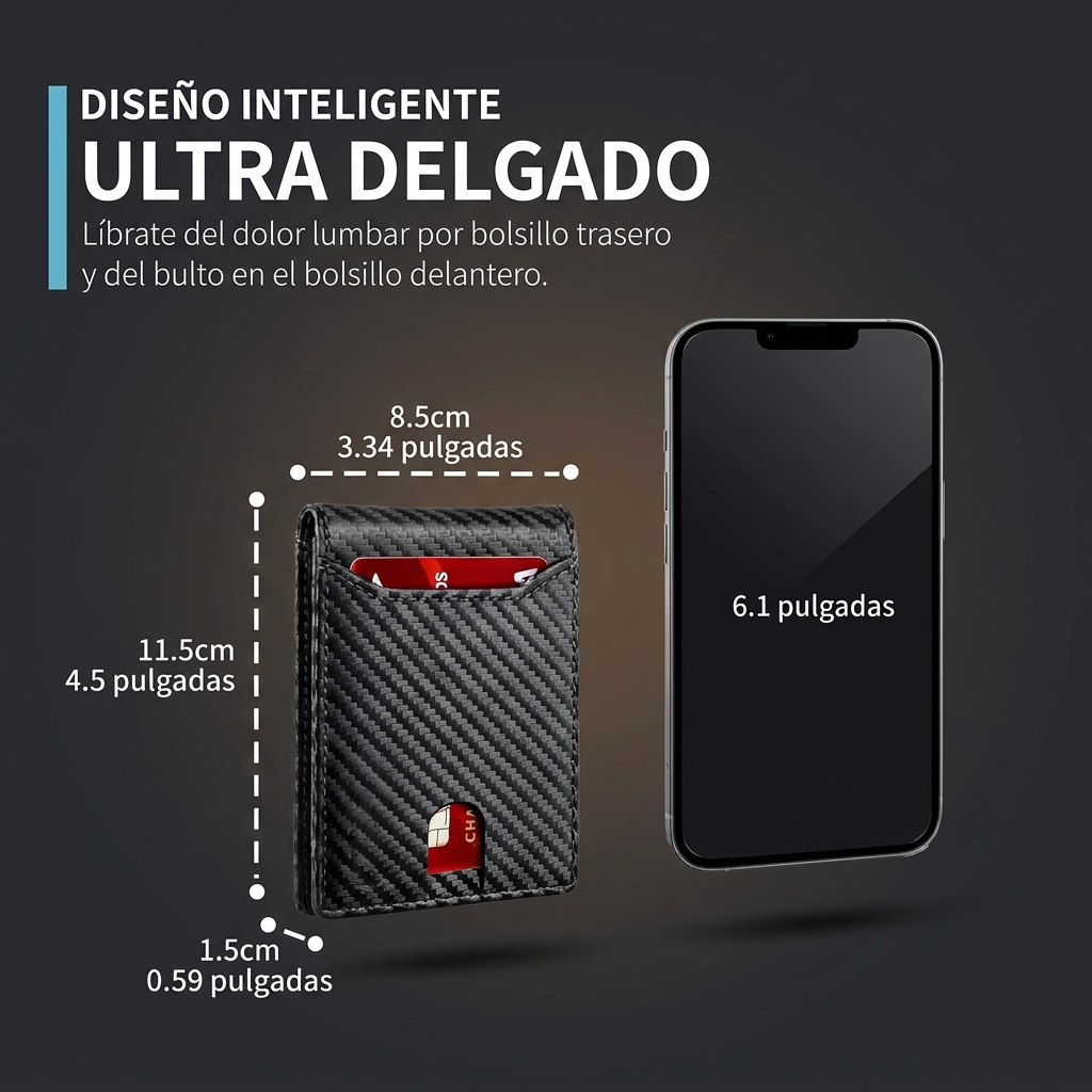 Billetera RFID Minimalista para Hombre™