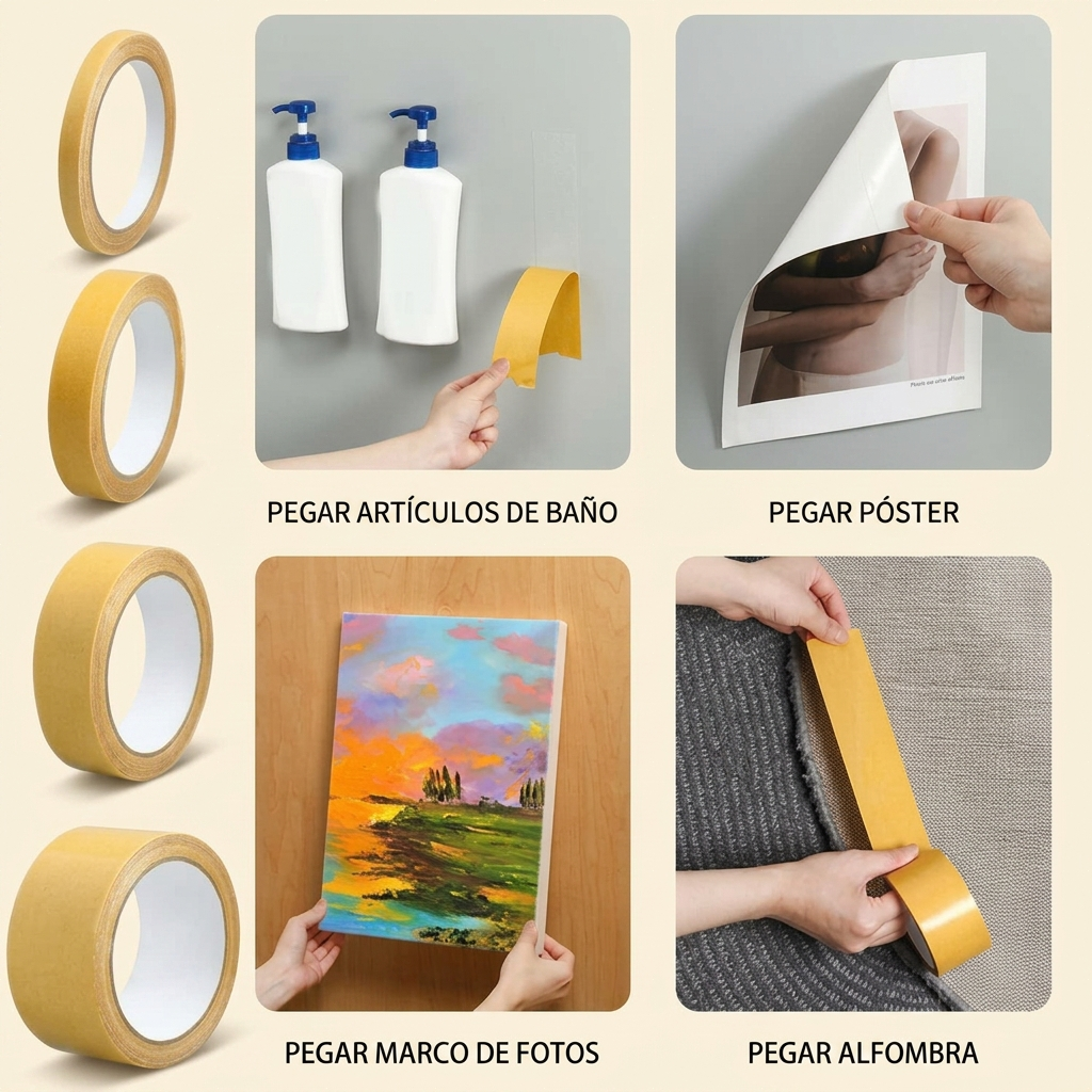 Cinta Adhesiva Doble Cara Extra Fuerte y Removible™