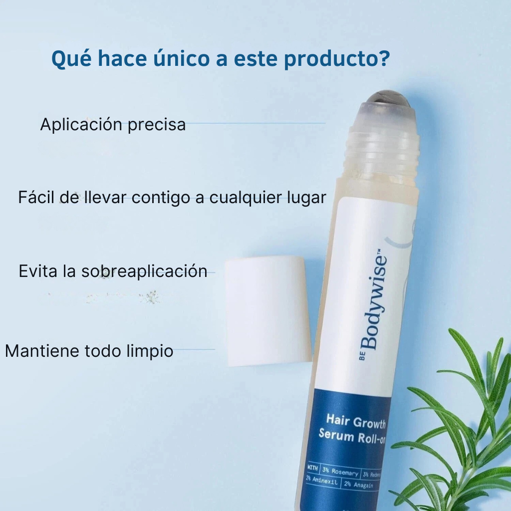 Sérum Roll-On Be Bodywise para Estimular el Crecimiento del Cabello™